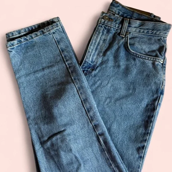 Calvin Klein Jeans High Rise Blue Denim Mom Jeans - Picture 1 of 4